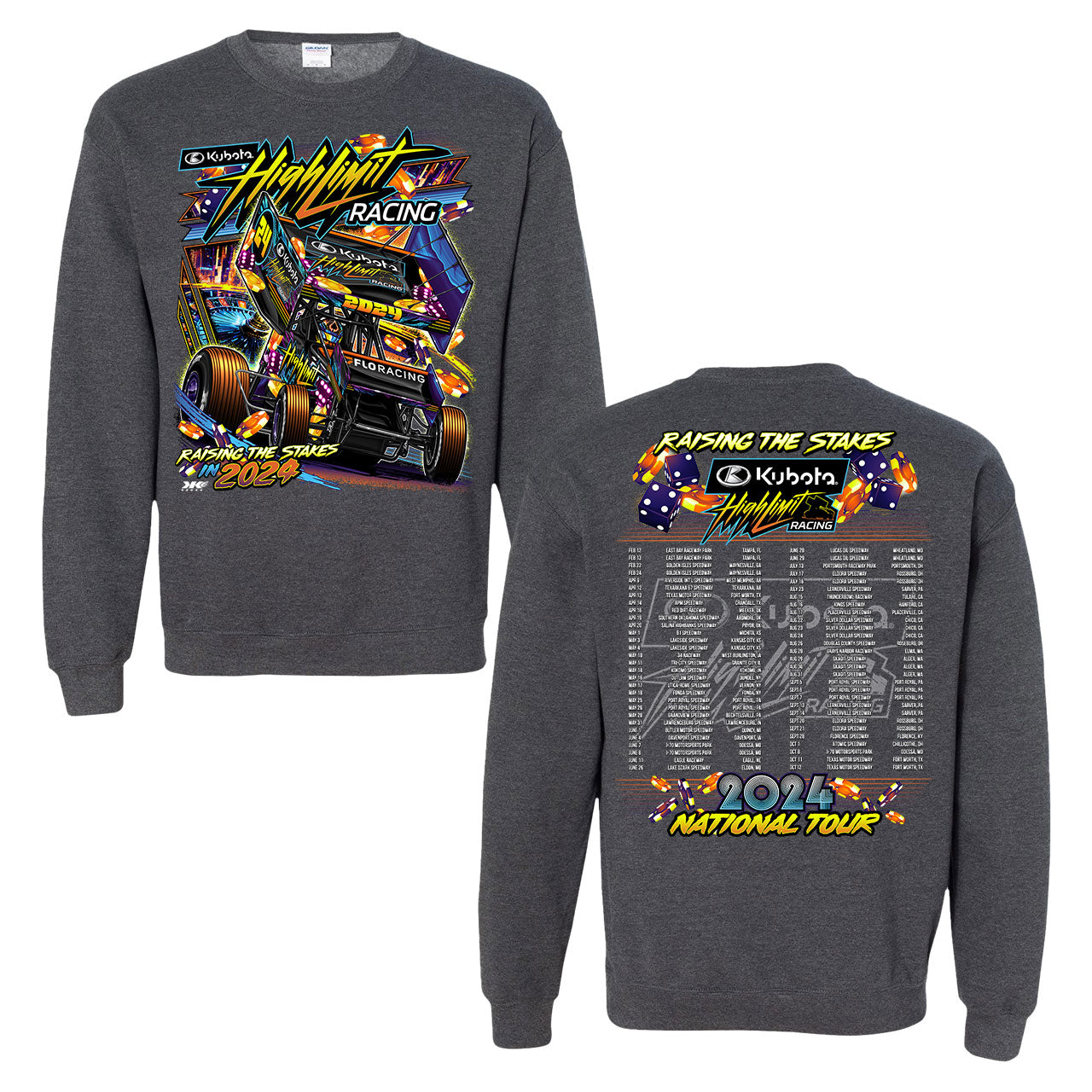 2024 Raising the Stakes - Dark Heather Crewneck